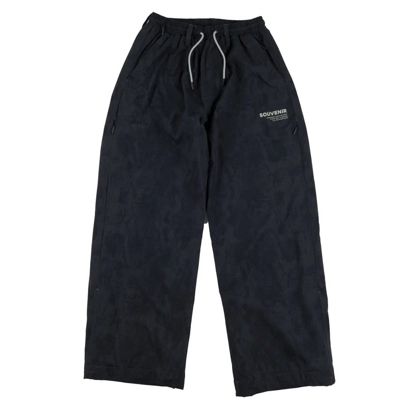 Souvenir Parachute Snowboard Pants - Black Blotch Print L