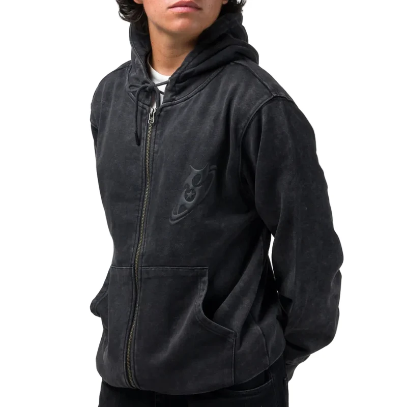 Souvenir Dirty Zip Hoodie - Black L