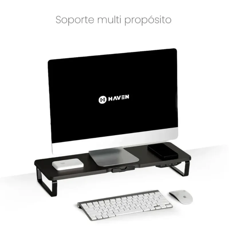 Base Soporte Elevador Haven M108 Stand Para Monitor y Laptop Usb 3.0
