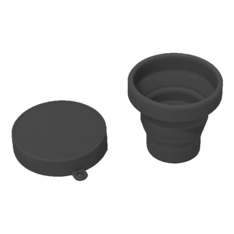 Copo Retrátil Silicone Com Tampa 150 Ml Dobrável Sanfonado