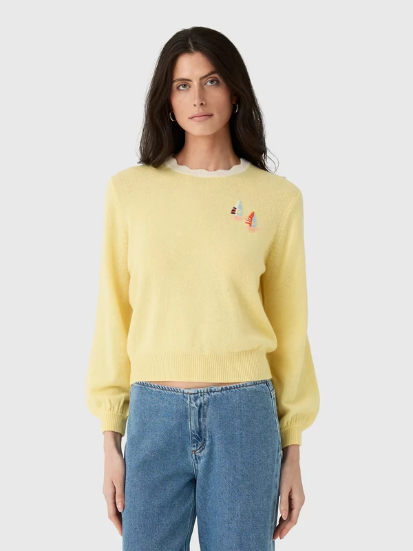 Trovata Women's Kate Sweater L / SOLEIL SAILBOATS